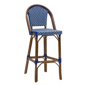 French Restaurant Wicker Rattan Barstool Zp Seating