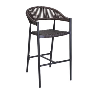 Restaurant Aluminum Wicker Rattan Barstool Zpseating