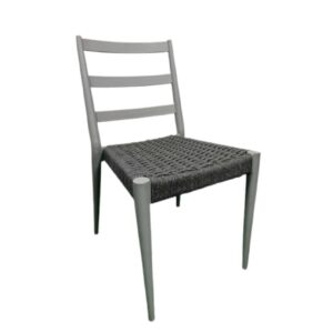 Black Rope Patio Restaurant Chair Zpseating