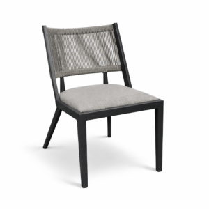 Aluminum Cafe Chair With Woven Rope Backrest Zp Seating