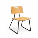 Industrial Plastic Wood Metal Chair Zpseating