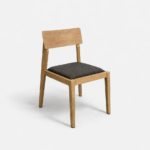 Wood Grain Aluminum Dining Chair With Cushion Zp Seating