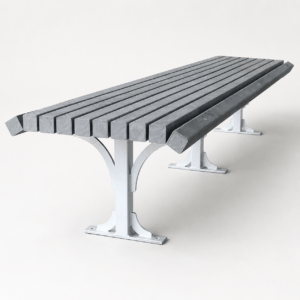Gray Plastic Wood Park Bench Zpseating