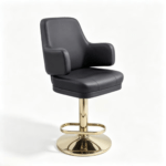 Commercial Gaming Stool Brass Disc Base Zpseating