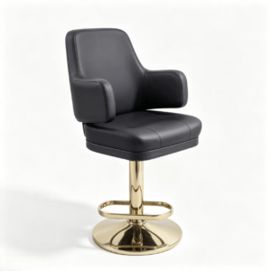 Commercial Gaming Stool Brass Disc Base Zpseating
