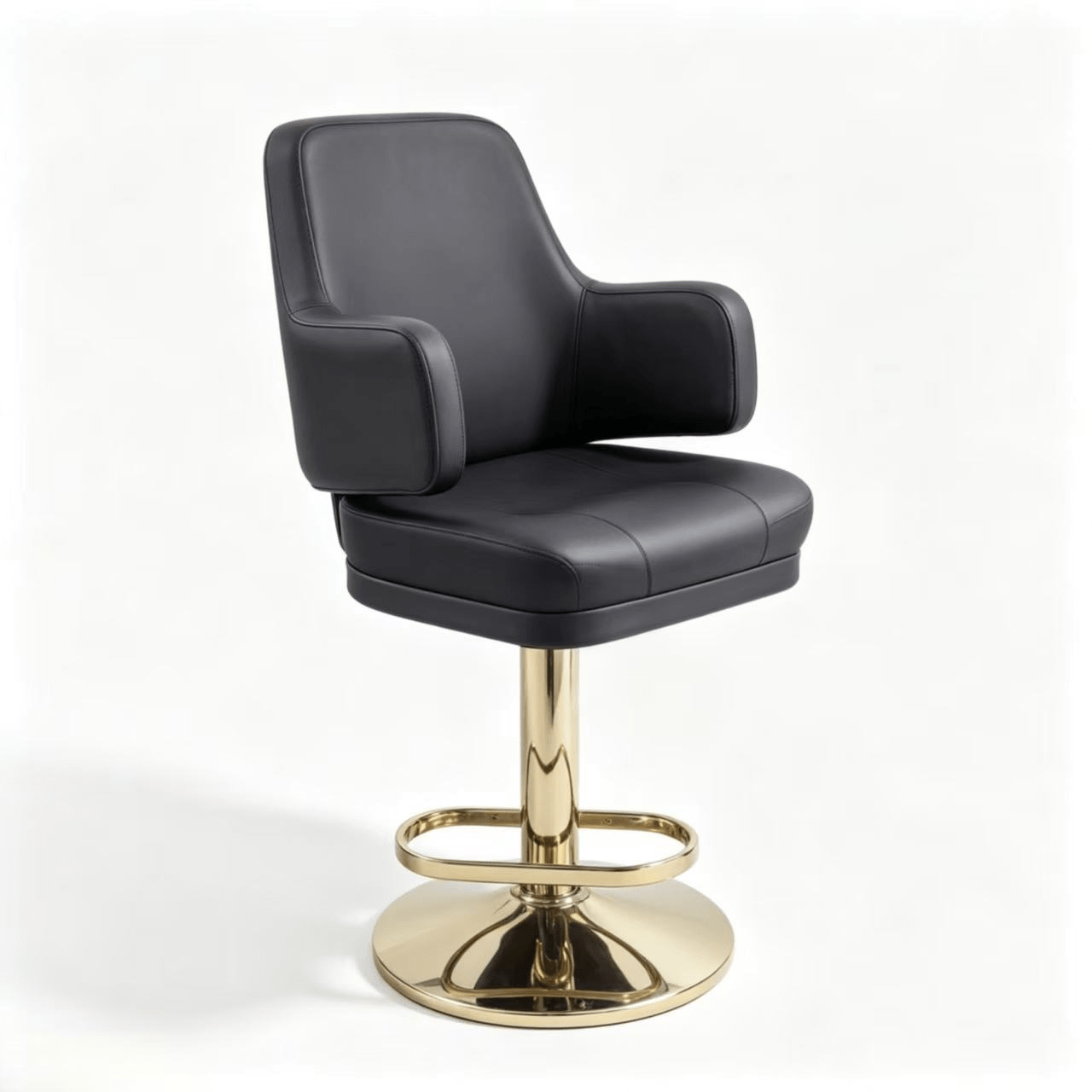 Commercial Gaming Stool Brass Disc Base Zpseating