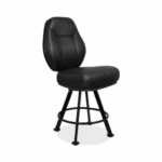 Heavy Duty Restaurant Black Swivel Bar Stool Zpseating