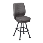 Premium Metal Casino Swivel Gray Bar Stool